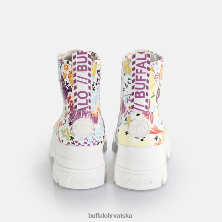 bijeli grafit Buffalo aspha lace up hi ankle-boot vegan |čizme TDD6T375